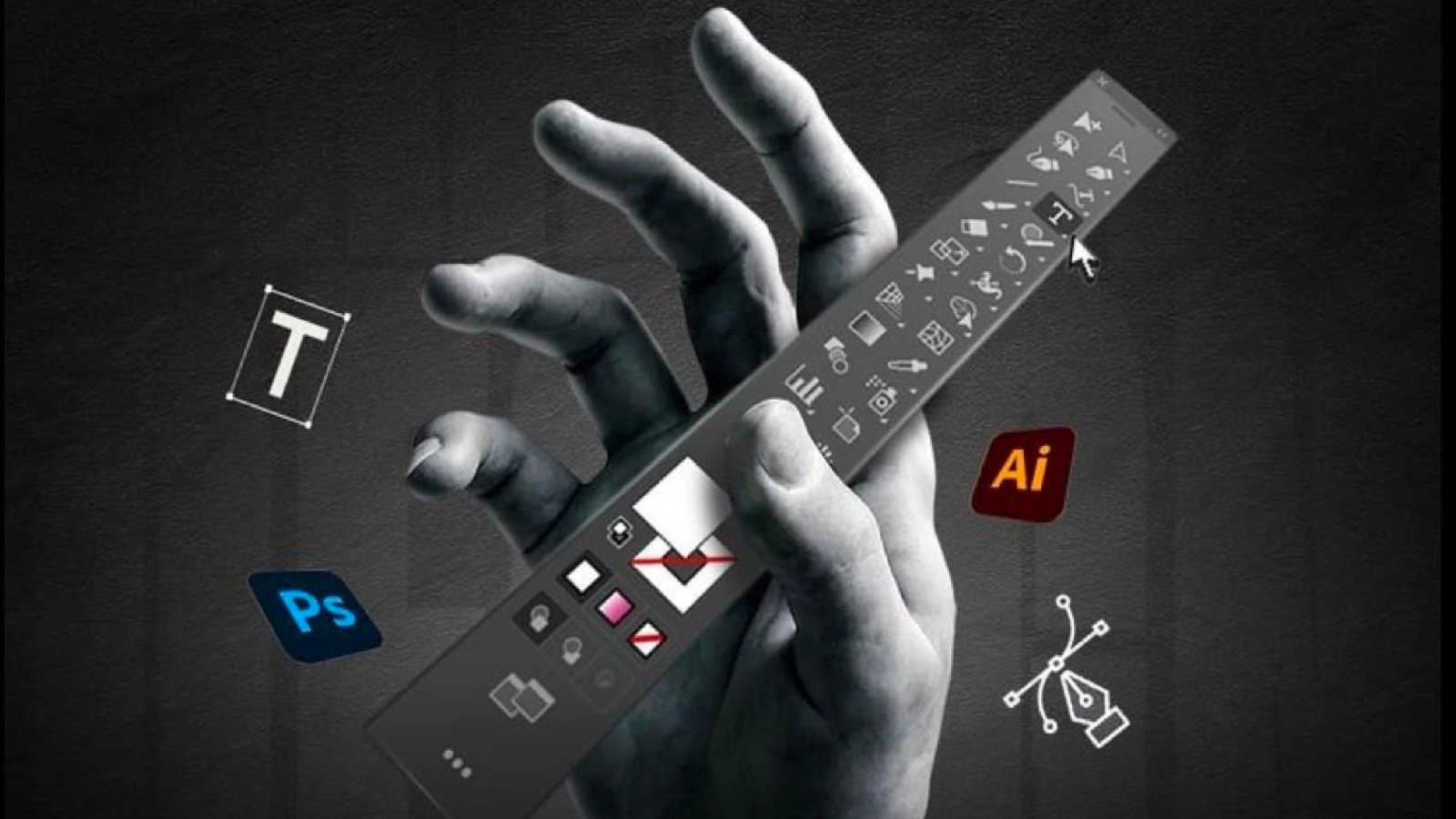 Creative graphic design and visual identity artwork